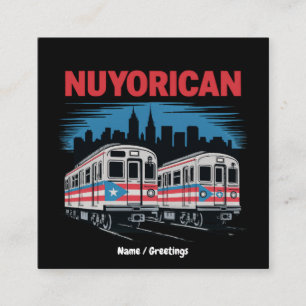 Nuyorican Puerto Rican New York City Pride Boricua Fyrkantigt Visitkort