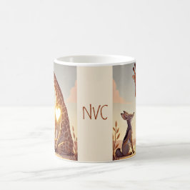 NVC Giraffe and Jackal - Icke-våldslig kommunikati Kaffemugg