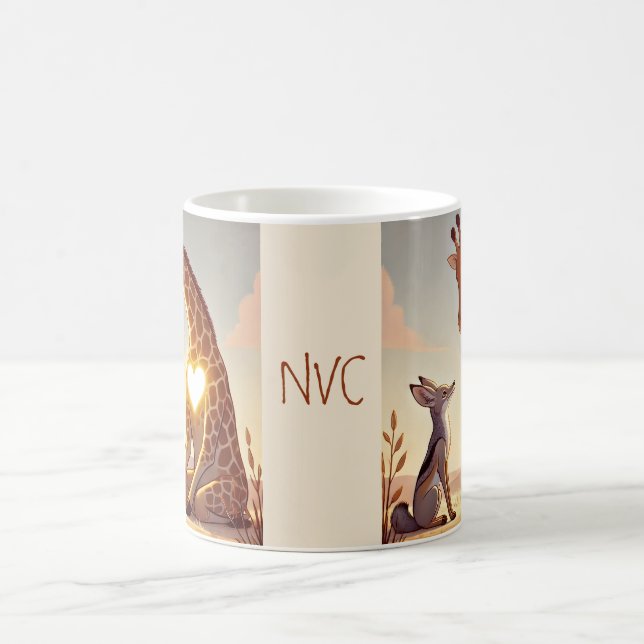 NVC Giraffe and Jackal - Icke-våldslig kommunikati Kaffemugg (Center)