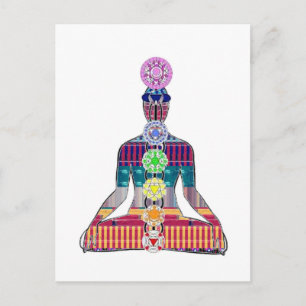 NVN723 Chakra Yoga Meditation Masters Practic GIFT Vykort