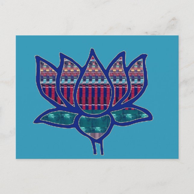 NVN724 Lotus Flower Pure Andlig Yoga Meditation Vykort (Framsida)