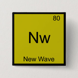 Nw - New Wave Roligt Kemiskt Element Symbol T-shir Knapp