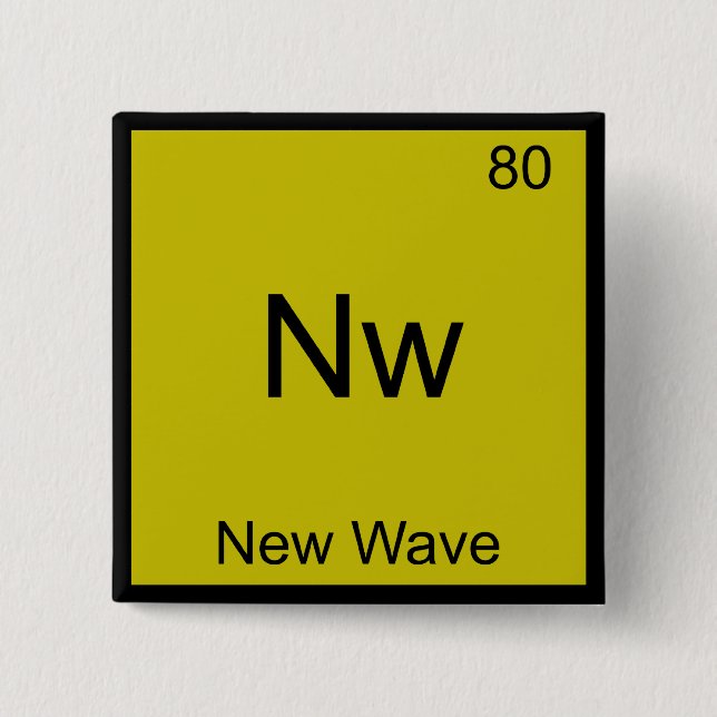 Nw - New Wave Roligt Kemiskt Element Symbol T-shir Knapp (Framsida)