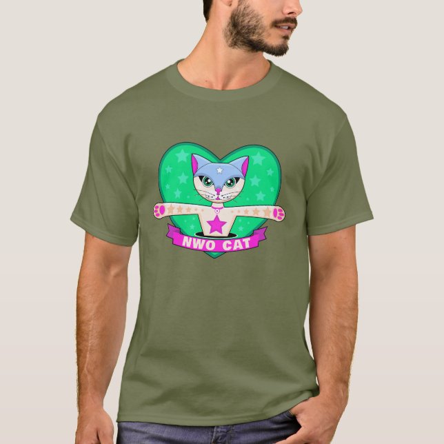 NWO Cat (mörk) T-Shirt (Framsida)