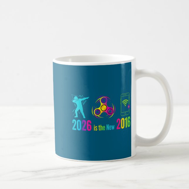 Ny 2016 Retro Nostalgi Vinstockar Decennium Kaffemugg (Höger)