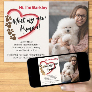 Ny adoption av husdjur meddelande