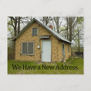 ny adress ändring av Adress-kort Meddelande Vykort