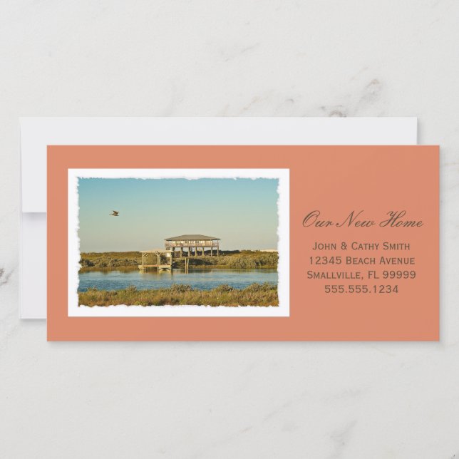 Ny adress Anpassningsbar för nya foto i ram Meddelande (Framsida)