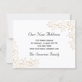 Ny adress avisering om Fall Maple Lövs Meddelande