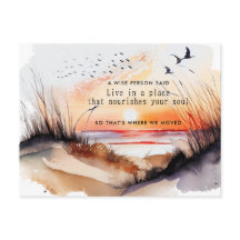 Ny adress Beach Sunset Sand Dunes Flytta