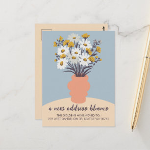Ny adress Blooms Flytta annons Bouquet Vykort