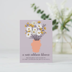 Ny adress Blooms Flytta annons Bouquet Vykort