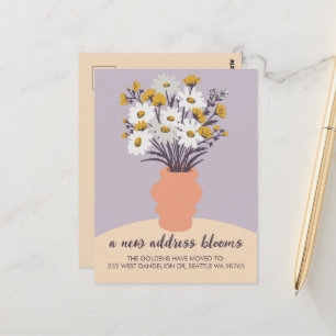 Ny adress Blooms Flytta annons Bouquet Vykort