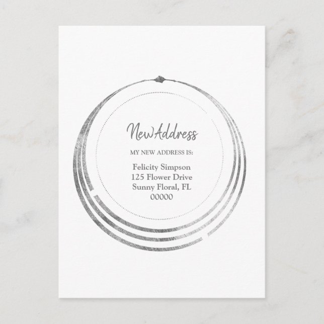 Ny adress | Boho Geometriskt Flyttmeddelande Vykort (Framsida)