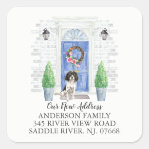 Ny adress etikett för engelska Springer spanel Doo