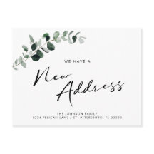 Ny adress Eucalyptus Chic Kalligrafi Flytta