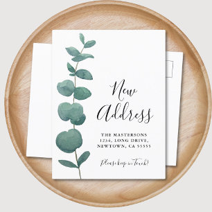 Ny adress Eucalyptus Flytta Meddelande Vykort