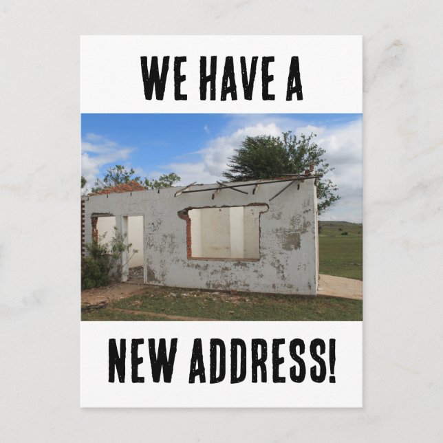 Ny adress finess som vi har Flyttat Vykort (Framsida)