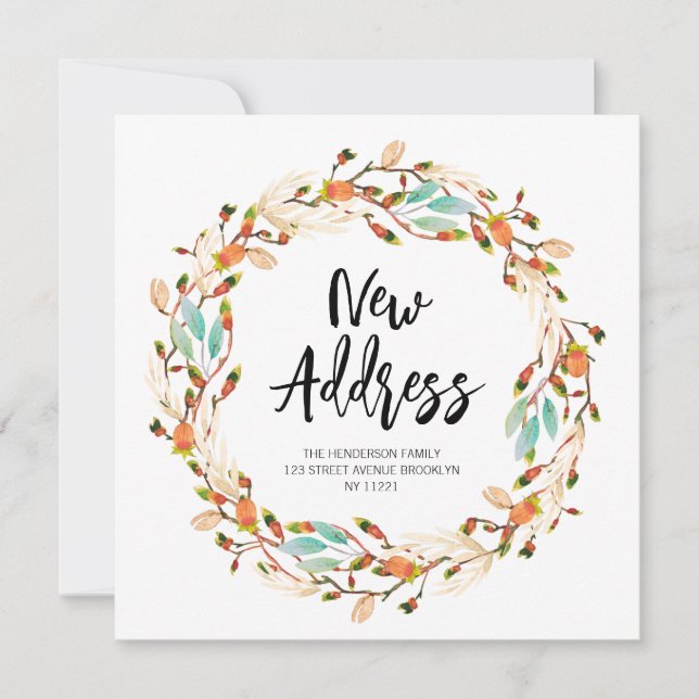 Ny adress flytta av kraschfall inbjudningar (Framsida)