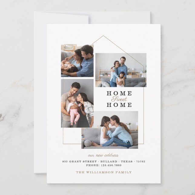 Ny adress Flytta för hemsött fotopatsamling Meddelande (Framsida)