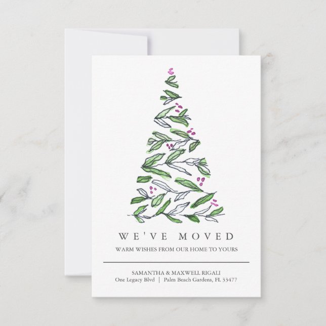 Ny adress Flytta Meddelande om jul (Framsida)