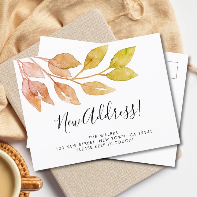 Ny adress Flyttar Meddelande Vykort (Skapare uppladdad)