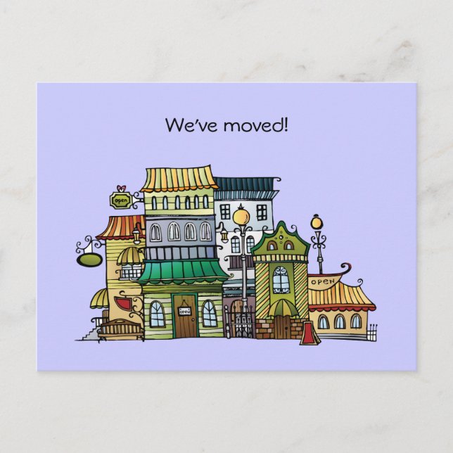 Ny adress flyttenklav postkort meddelande vykort (Framsida)