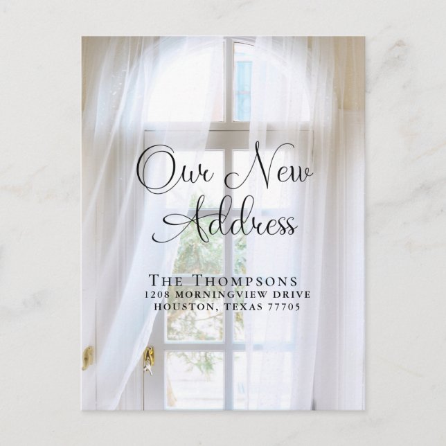 Ny adress för Flytta av elegant Vykort (Framsida)