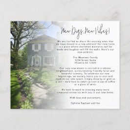 Ny adress för pappra 2-Anpassningsbars foton hemma Flygblad