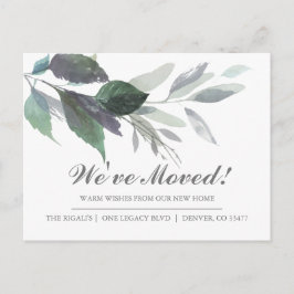 ny adress förändring av meddelandet om Flytta i Ad Vykort