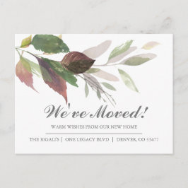 Ny adress förändring av meddelandet om Flytta i Ad Vykort