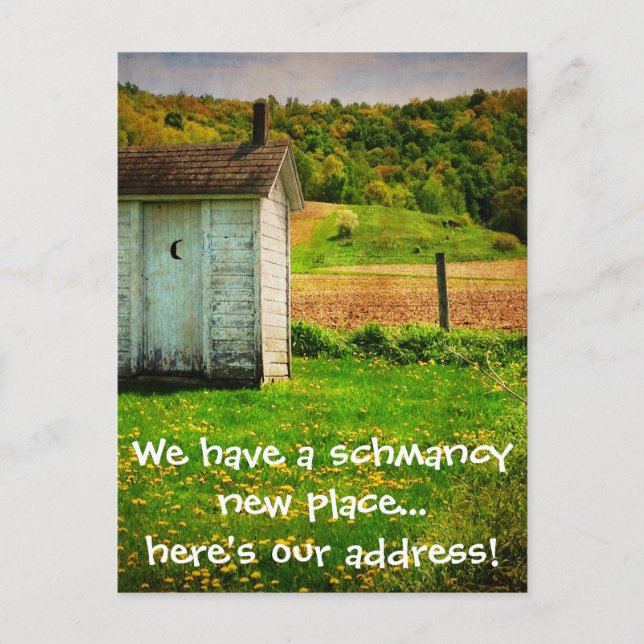Ny adress Funny Vi Flyttat Meddelande Vykort (Framsida)