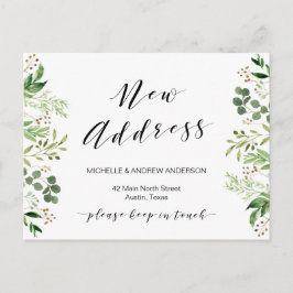 ny adress, Grey New Home Flytta Notice Vykort