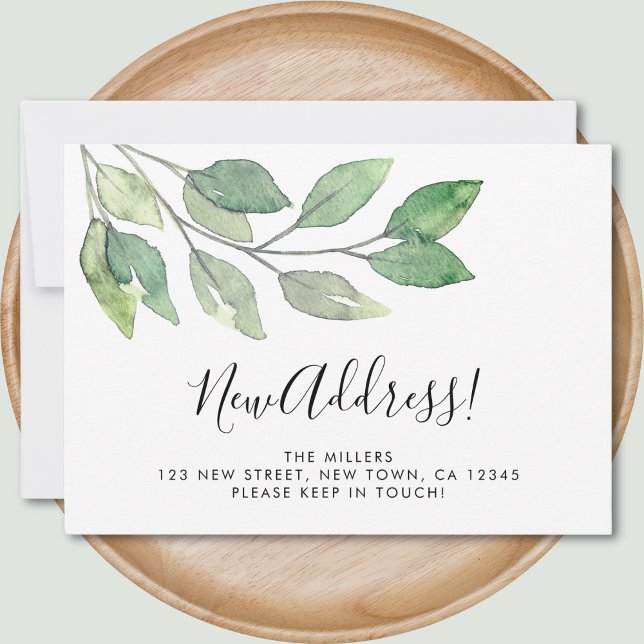 Ny adress Grönska Flyttmeddelande Meddelande (Skapare uppladdad)