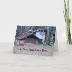 ny adress har Shed Funny Change of Adress Meddelande