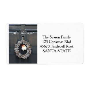 Ny adress Helgdag-etikett Fraktsedel