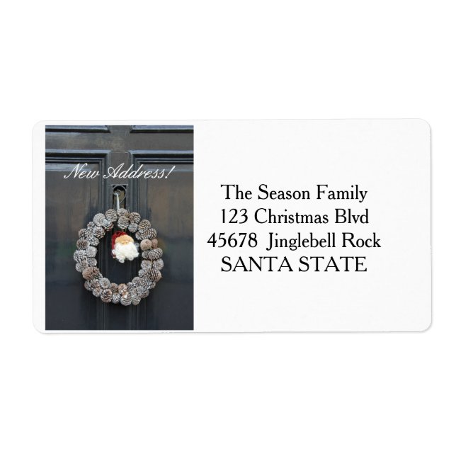 Ny adress Helgdag-etikett Fraktsedel (Framsidan)