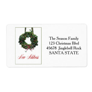 Ny adress Helgdag-etikett Fraktsedel