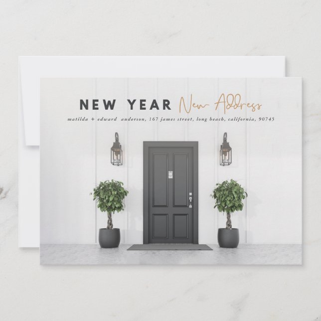 Ny adress helgdag för nyårsfoto (Framsida)