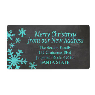 Ny adress helgdag för snöflake fraktsedel