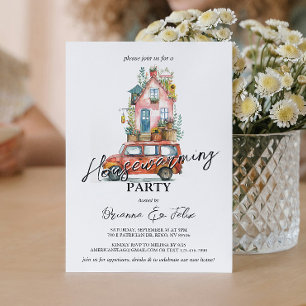 Ny adress I Flytta Home House, uppvärmning Party Inbjudningar