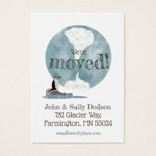 Ny adress infogning av Penguin Earth Visitkort