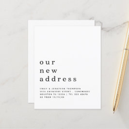 Ny adress information om budgetminimalistisk Flytt