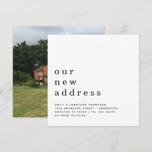 Ny adress information om contemporary Text Photo F Meddelande