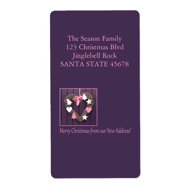 Ny adress julkrans på dörren fraktsedel (Framsidan)