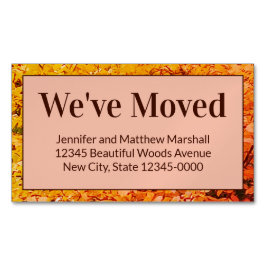 Ny adress Magnet för höstmeddelande om Flytta