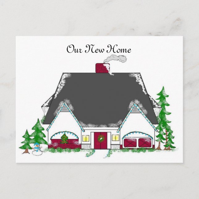 Ny adress meddelande vykort (Framsida)