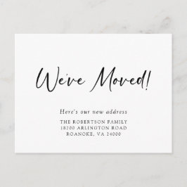 Ny adress Modern Calligraphy Flytta Announation Meddelande Vykort