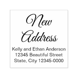 Ny adress Namn och Returadress för skript Självfärgande Stämpel