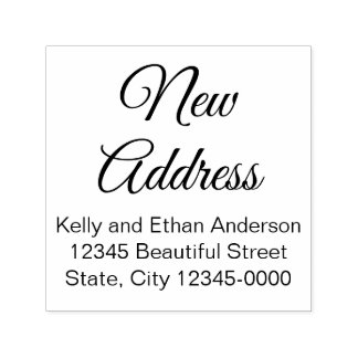 Ny adress Namn och Returadress för skript Självfärgande Stämpel